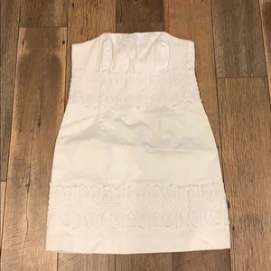 Lilly Pulitzer white strapless cotton dress